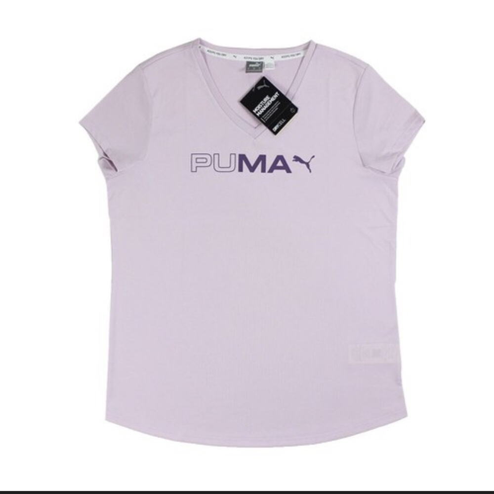 Puma Women's Lavender Tee w/ V neck line. Size S NWT